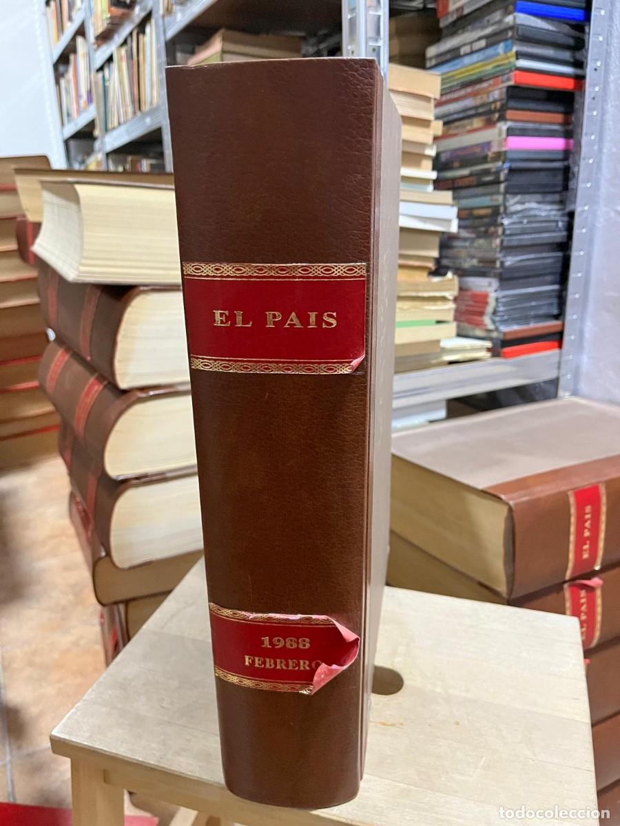 Coleccionismo de Peri&oacute;dico El Pa&iacute;s: Diario El Pa&iacute;s (todos los n&uacute;meros del mes de febrero de 1988 encuadernados en tapa dura)