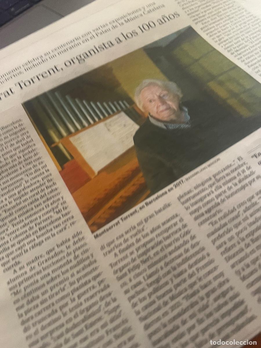 Coleccionismo de Peri&oacute;dico El Pa&iacute;s: Art&iacute;culo MONSERRAT TORRET. ORGANISTA.