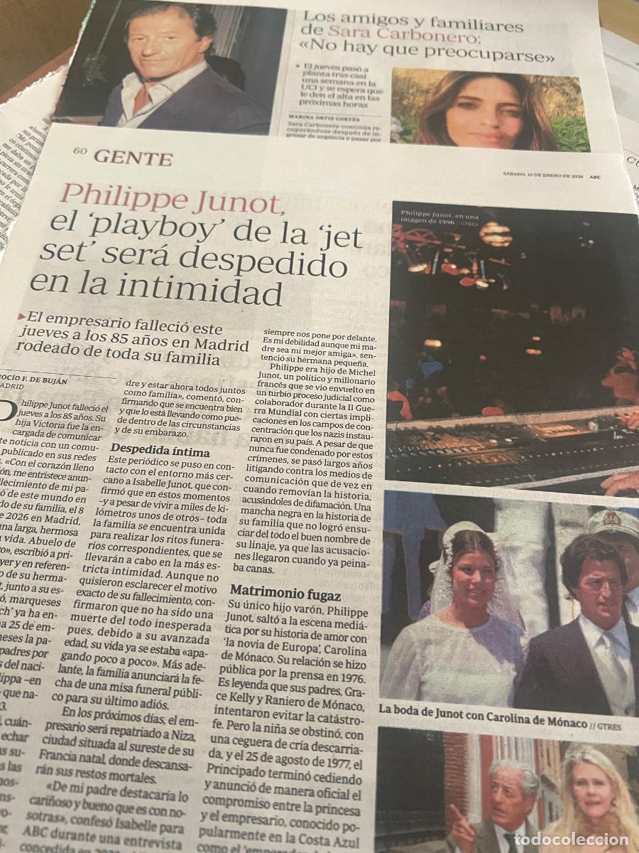 Coleccionismo de Peri&oacute;dico El Pa&iacute;s: Art&iacute;culo PHILIPPE JUNOT. CAROLINA DE M&Oacute;NACO.