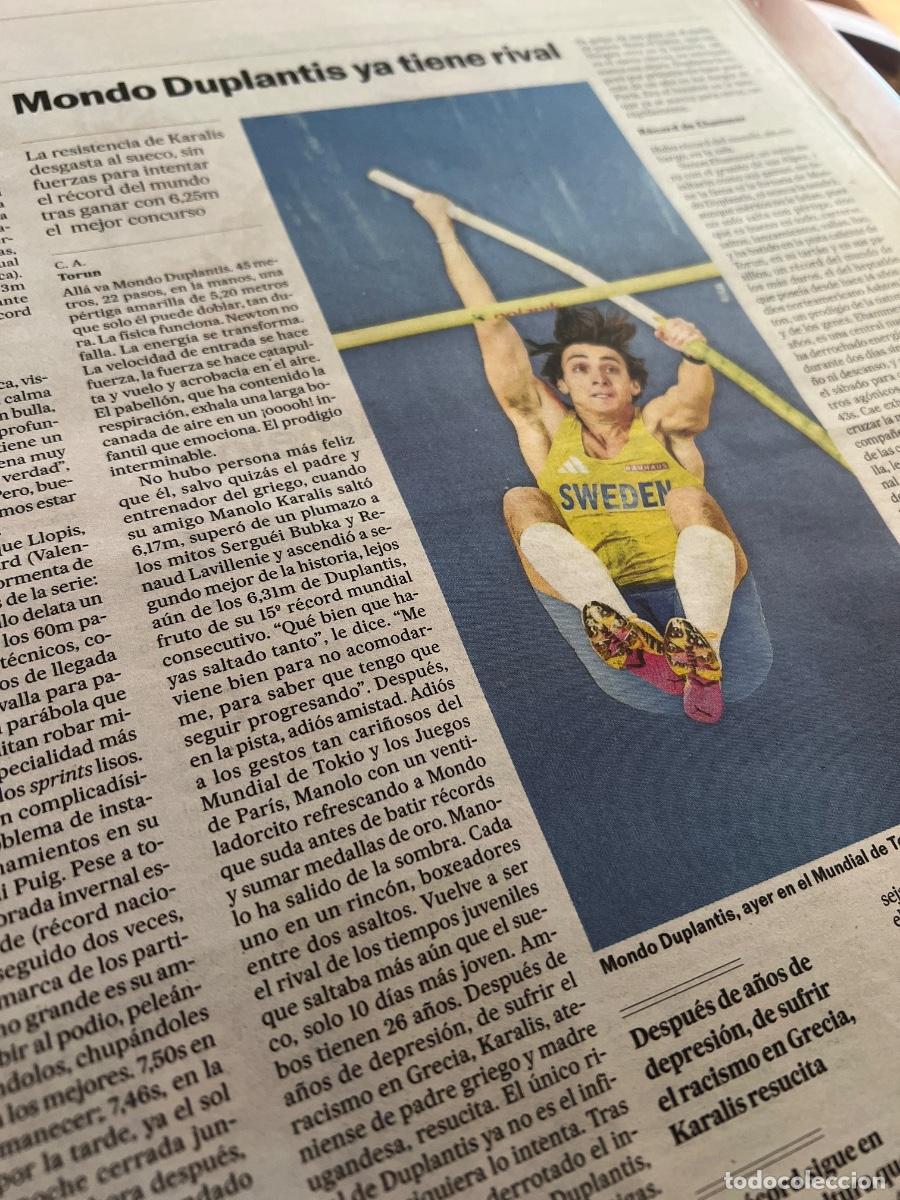 Coleccionismo de Peri&oacute;dico El Pa&iacute;s: Art&iacute;culo MONDO DUPLANTIS SALTO CON P&Eacute;RTIGA JUEGOS OL&Iacute;MPICOS ATLETISMO