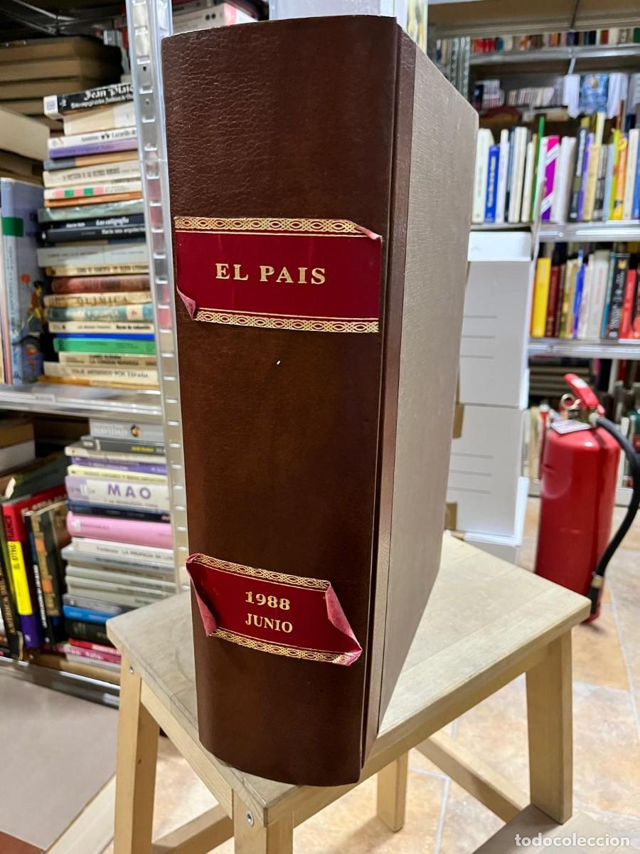 Coleccionismo de Peri&oacute;dico El Pa&iacute;s: Diario EL PA&Iacute;S (todos los n&uacute;meros del mes de junio de 1988 encuadernados en tapa dura)