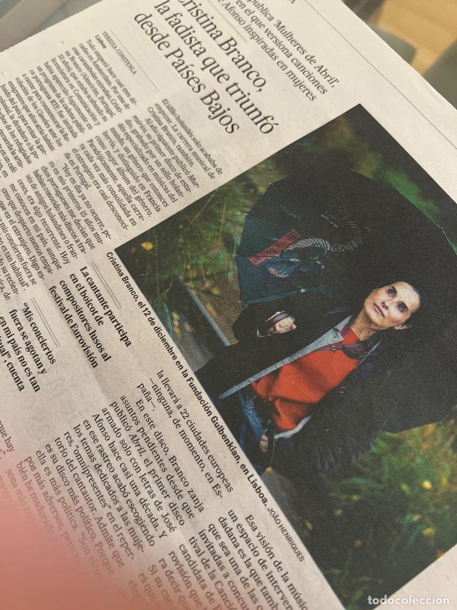 Coleccionismo de Peri&oacute;dico El Pa&iacute;s: Art&iacute;culo CRISTINA BRANCO. FADO PORTUGAL