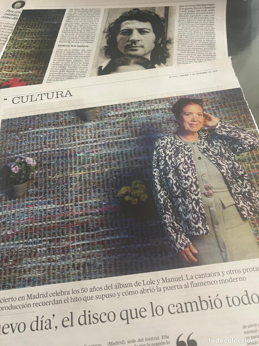 Coleccionismo de Peri&oacute;dico El Pa&iacute;s: Art&iacute;culo sobre LOLE Y MANUEL. NUEVO D&Iacute;A. NUEV FLAMENCO. LOLE MONTOYA.