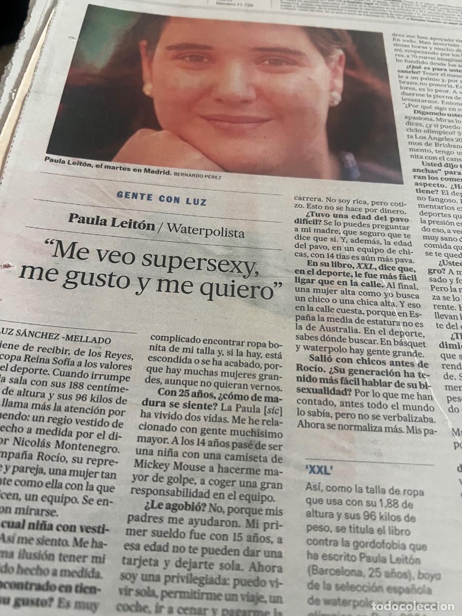 Coleccionismo de Peri&oacute;dico El Pa&iacute;s: Art&iacute;culo sobre PAULA LEIT&Oacute;N. WATERPOLO SELECCI&Oacute;N ESPA&Ntilde;OLA.