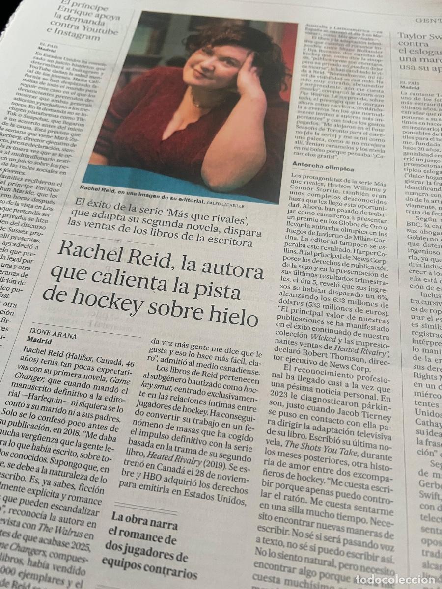 Coleccionismo de Peri&oacute;dico El Pa&iacute;s: Art&iacute;culos sobre RACHEL REID. M&Aacute;S QUE RIVALES.