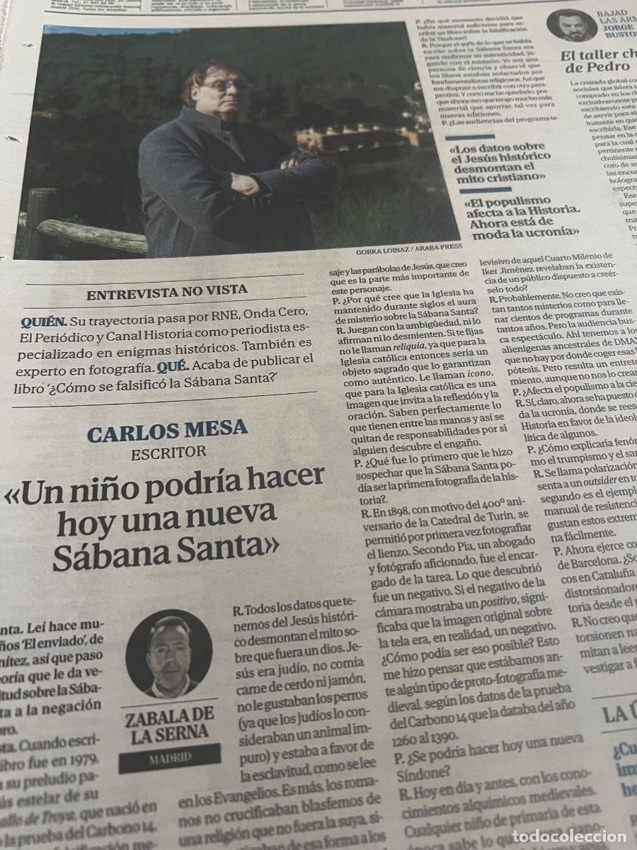 Coleccionismo de Peri&oacute;dico El Pa&iacute;s: CARLOS MESA. &iquest;C&Oacute;MO SE FALSIFIC&Oacute; LA S&Aacute;BANA SANTA?