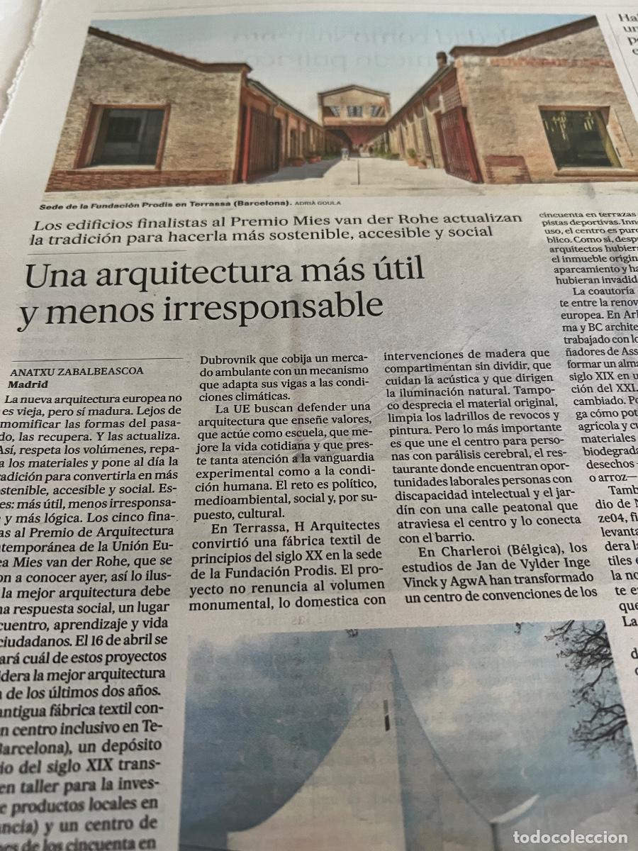 Coleccionismo de peri&oacute;dico El Pa&iacute;s: ARQUITECTURA MIES VAN DER ROHE H ARQUITECTOS FUNDACI&Oacute;N PRODIS JAN DE VYLDER INGE VINCK Y AGWA LUMA Y