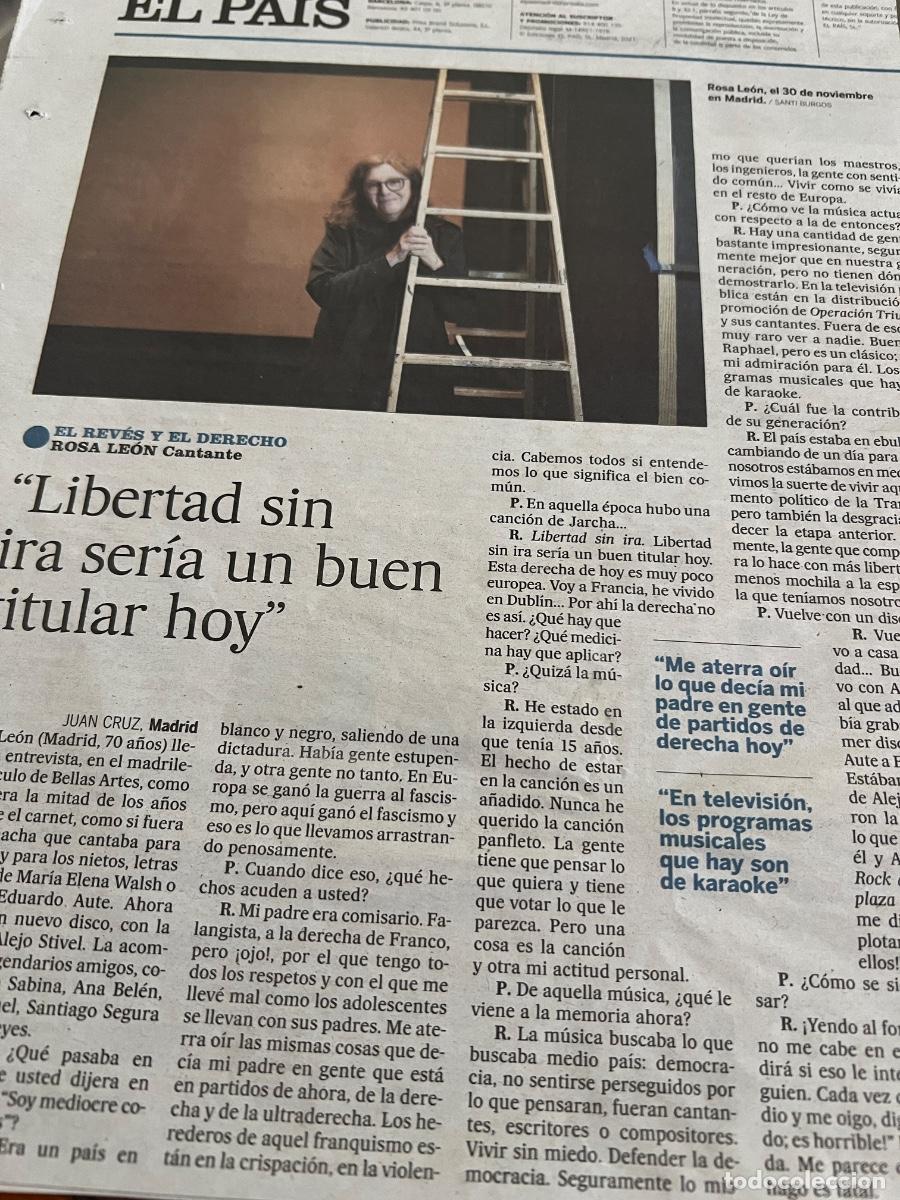 Coleccionismo de peri&oacute;dico El Pa&iacute;s: ROSA LE&Oacute;N. CANTAUTORA