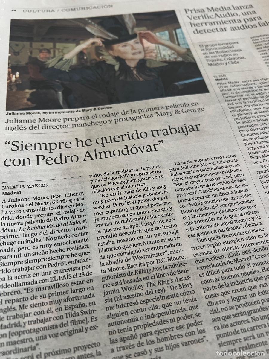 Coleccionismo de peri&oacute;dico El Pa&iacute;s: Art&iacute;culo sobre JULIANNE MOORE.