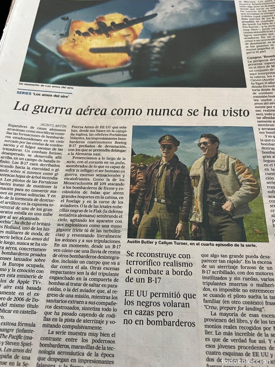 Coleccionismo de peri&oacute;dico El Pa&iacute;s: Art&iacute;culo sobre LOS AMOS DEL AIRE AVIONES 17 SERIE TV