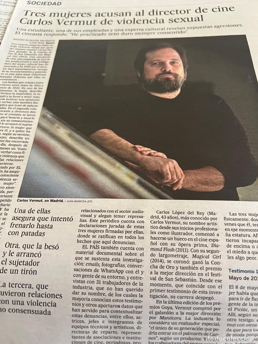 Coleccionismo de peri&oacute;dico El Pa&iacute;s: Art&iacute;culos sobre CARLOS VERMUT DIRECTOR CINE ACUSADO DE VIOLENCIA SEXUAL