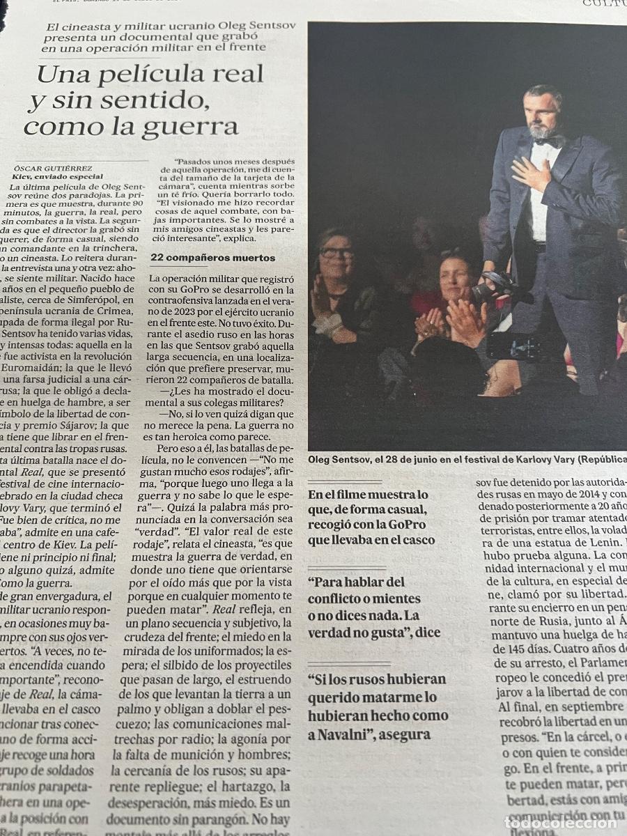 Coleccionismo de peri&oacute;dico El Pa&iacute;s: Art&iacute;culo sobre OLEG SENTSOV REAL. GUERRA