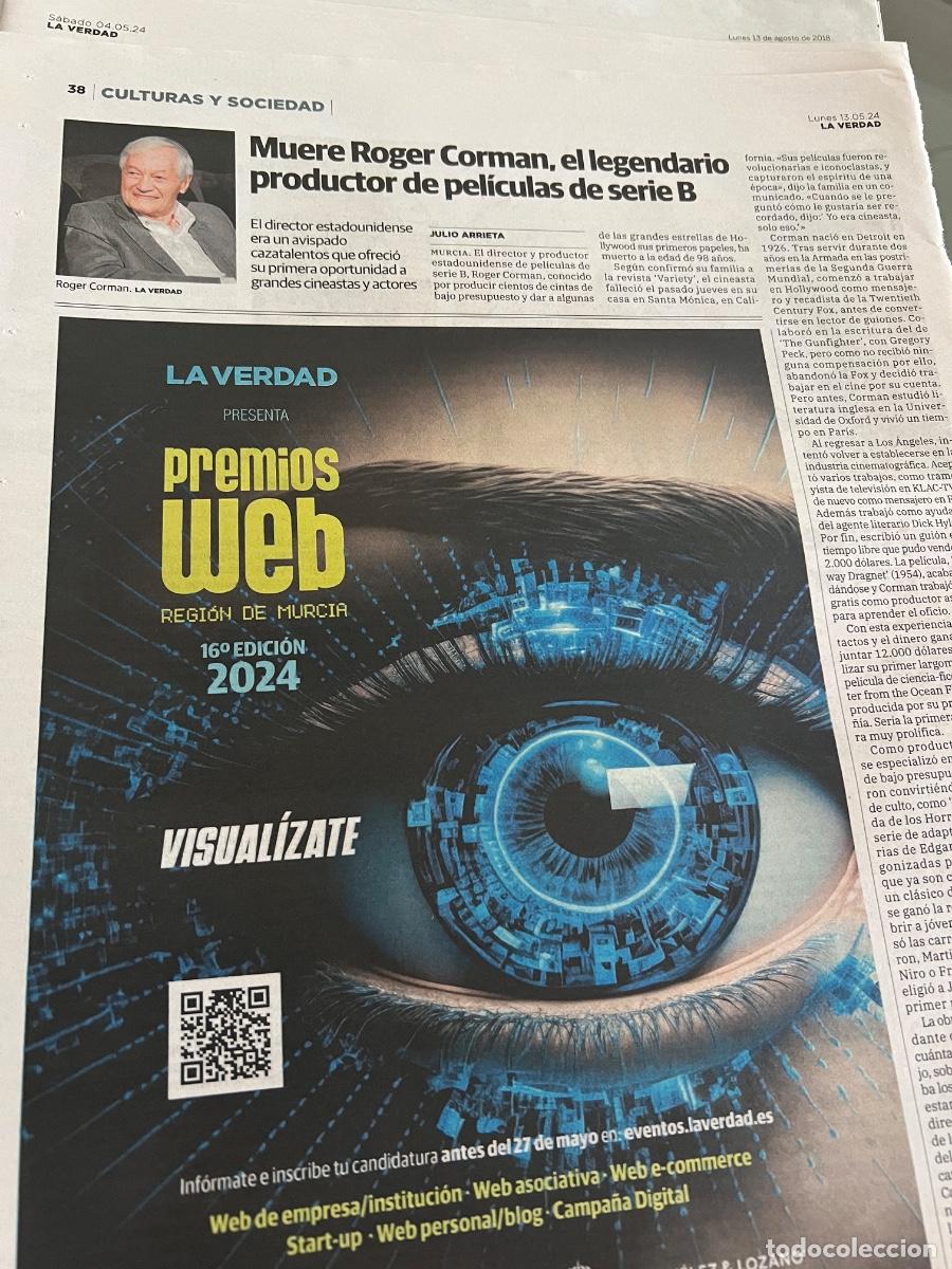 Coleccionismo de peri&oacute;dico El Pa&iacute;s: Art&iacute;culo sobre ROGER CORMAN. CINE SERIE B
