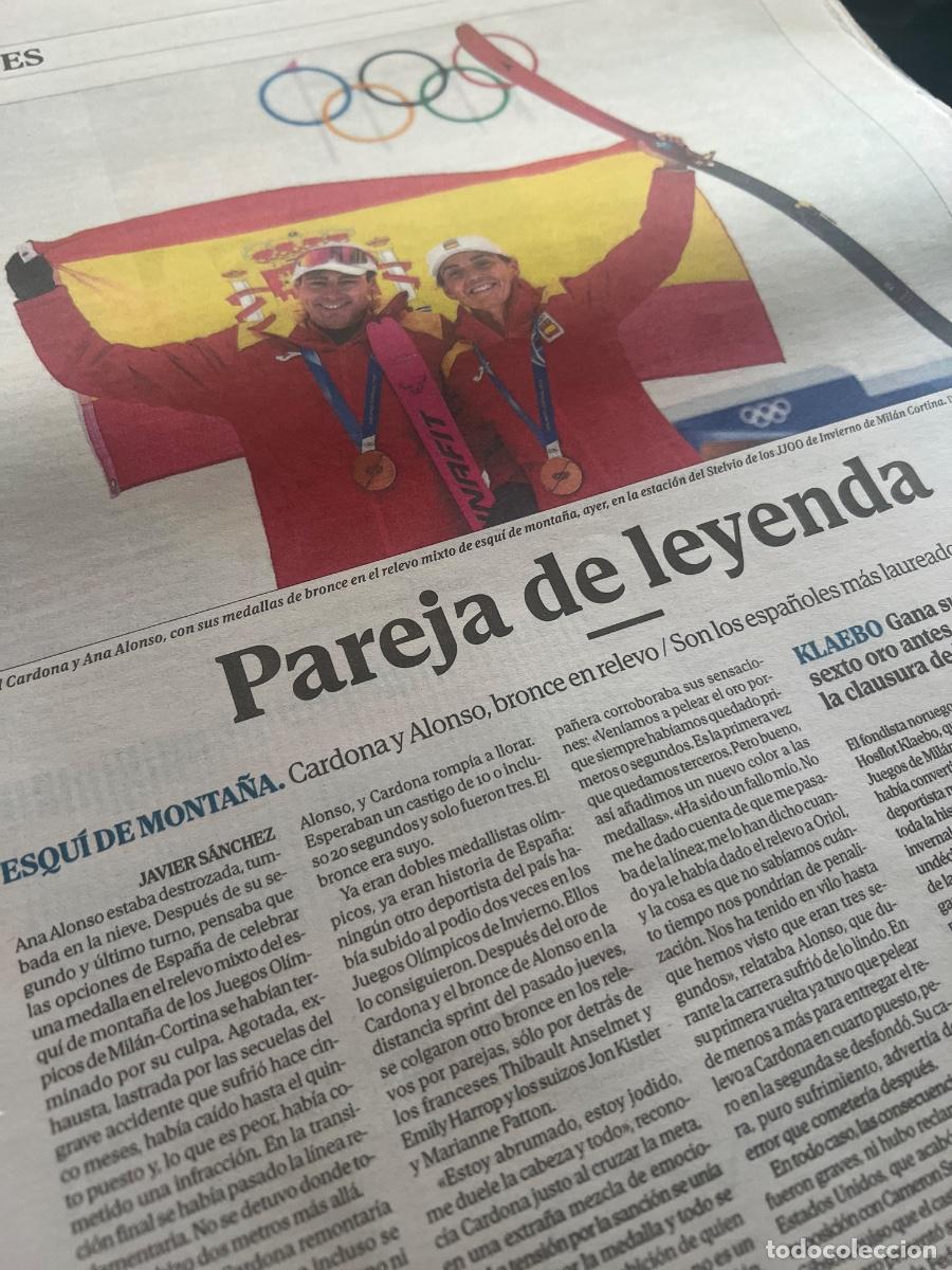 Collectionnisme de Journal El Pa&iacute;s: Art&iacute;culos sobre ORIOL CARDONA y ANA ALONSO. MEDALLA OL&Iacute;MPICA ESQU&Iacute; DE MONTA&Ntilde;A.