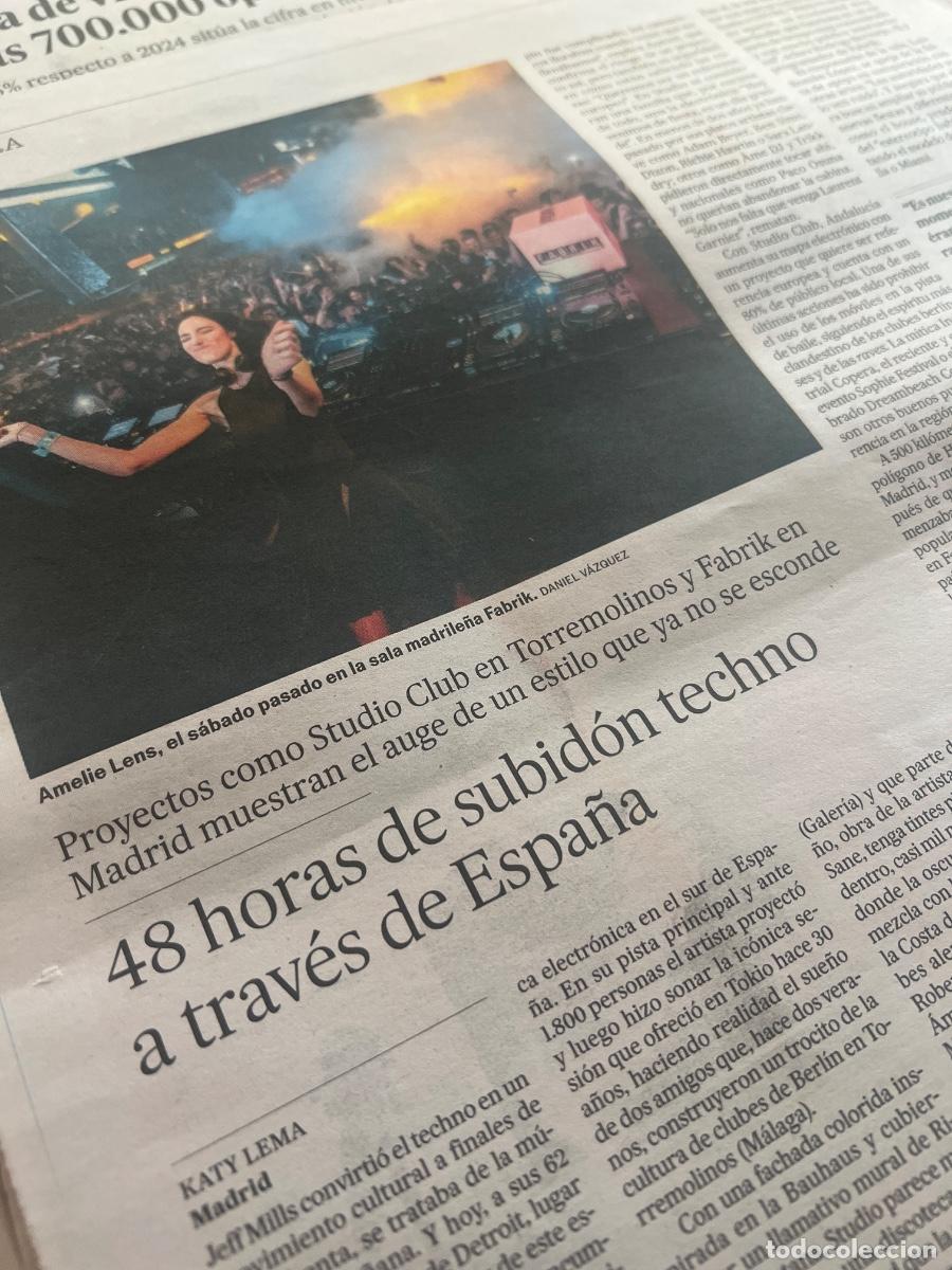 Coleccionismo de peri&oacute;dico El Pa&iacute;s: Art&iacute;culo sobre TECHNO EN ESPA&Ntilde;A. AMELIE LENS. STUDIO CLUB FABRIK THE WIZARD M&Uacute;SICA ELECTR&Oacute;NICA
