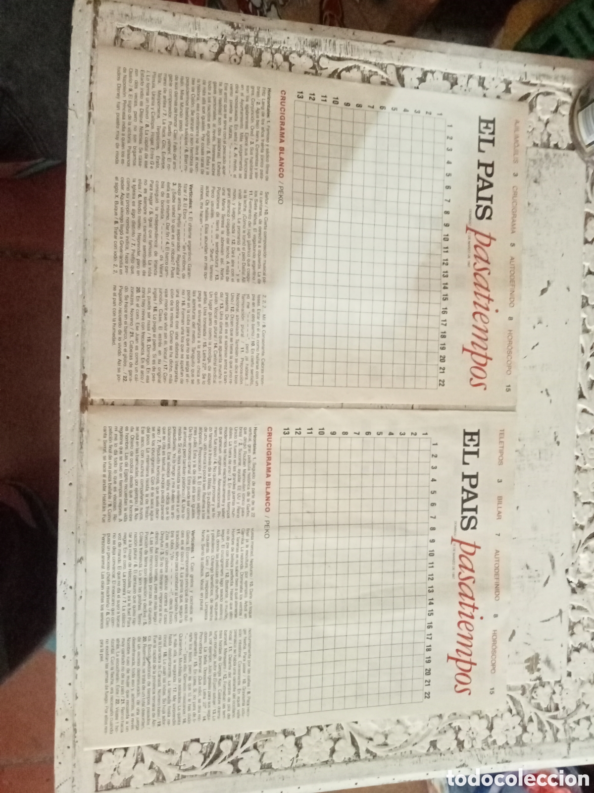 Coleccionismo de peri&oacute;dico El Pa&iacute;s: El Pa&iacute;s Pasatiempos 2 y 16 Marzo de 1997