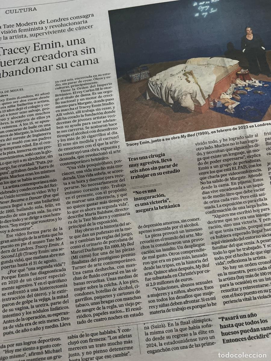 Colecionismo do Jornal El Pa&iacute;s: Art&iacute;culo sobre TRACEY EMIN. TATE MODERN. FEMINISMO Y ARTE