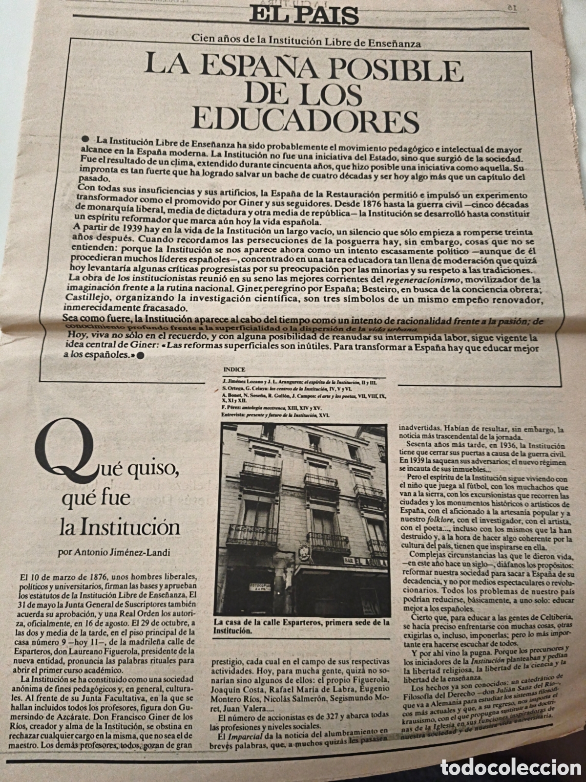 Coleccionismo de peri&oacute;dico El Pa&iacute;s: Peri&oacute;dico El Pais. 30 junio de 19761