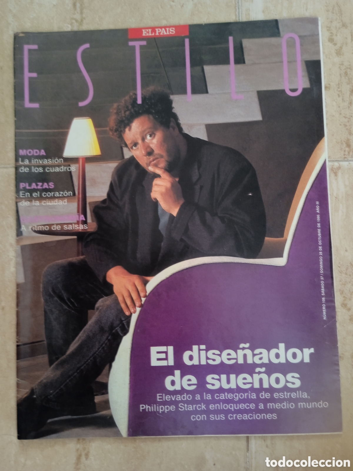 Coleccionismo de peri&oacute;dico El Pa&iacute;s: El Pais Estilo n&deg;106 27/10/90 Philippe Starck