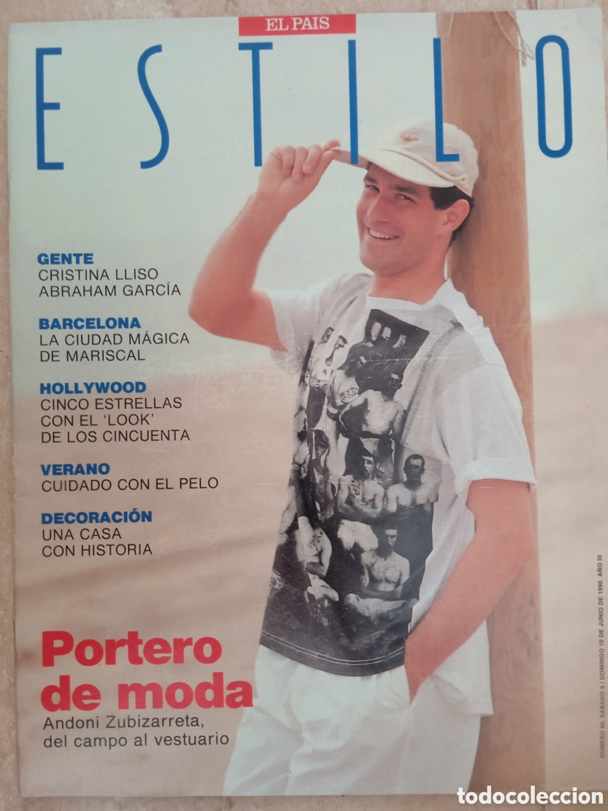 Coleccionismo de peri&oacute;dico El Pa&iacute;s: El Pais Estilo n&deg;86 Andoni Zubizarreta Cristina Lliso de Esclarecidos Barcelona vista por Mariscal