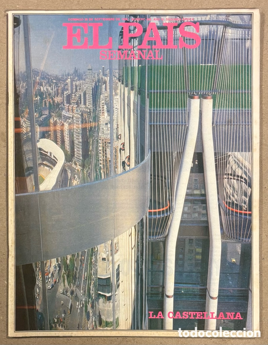 Coleccionismo de peri&oacute;dico El Pa&iacute;s: EL PA&Iacute;S SEMANAL N&deg; 494 (1986). PEDRO ALMOD&Oacute;VAR, LA CASTELLANA DE MADRID, PEQUE&Ntilde;O PA&Iacute;S, TV,&hellip;