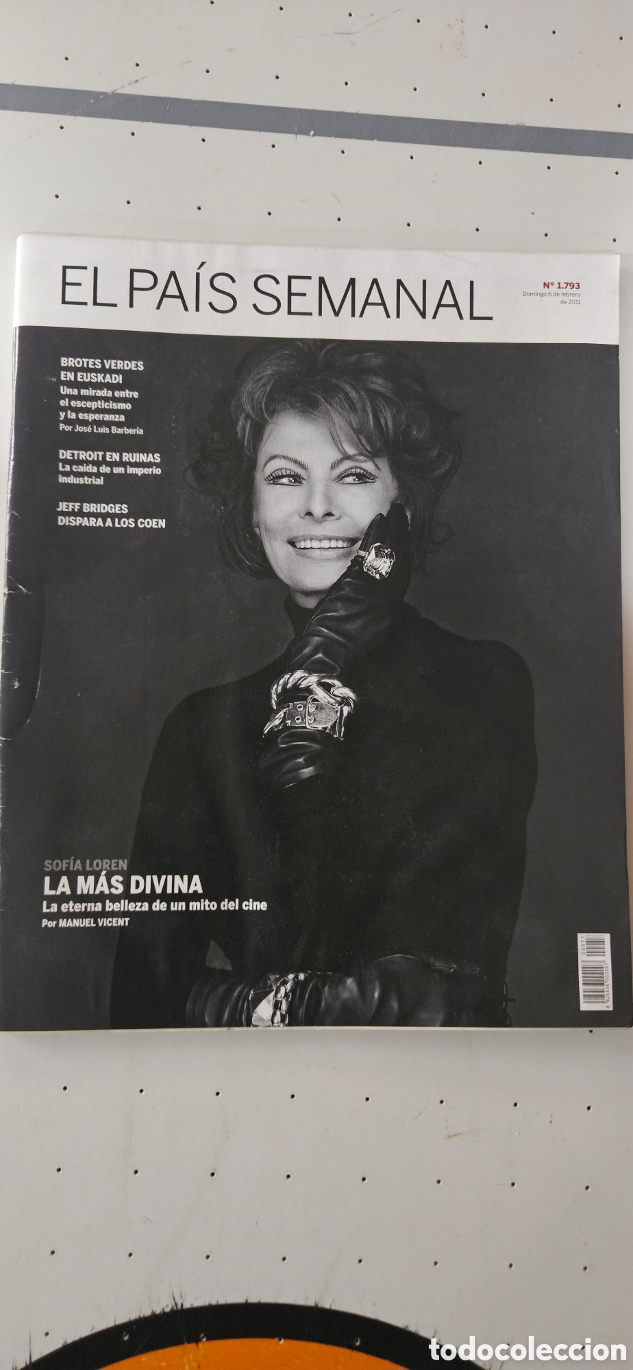 Coleccionismo de peri&oacute;dico El Pa&iacute;s: Revista El Pa&iacute;s 1793 Sof&iacute;a Loren