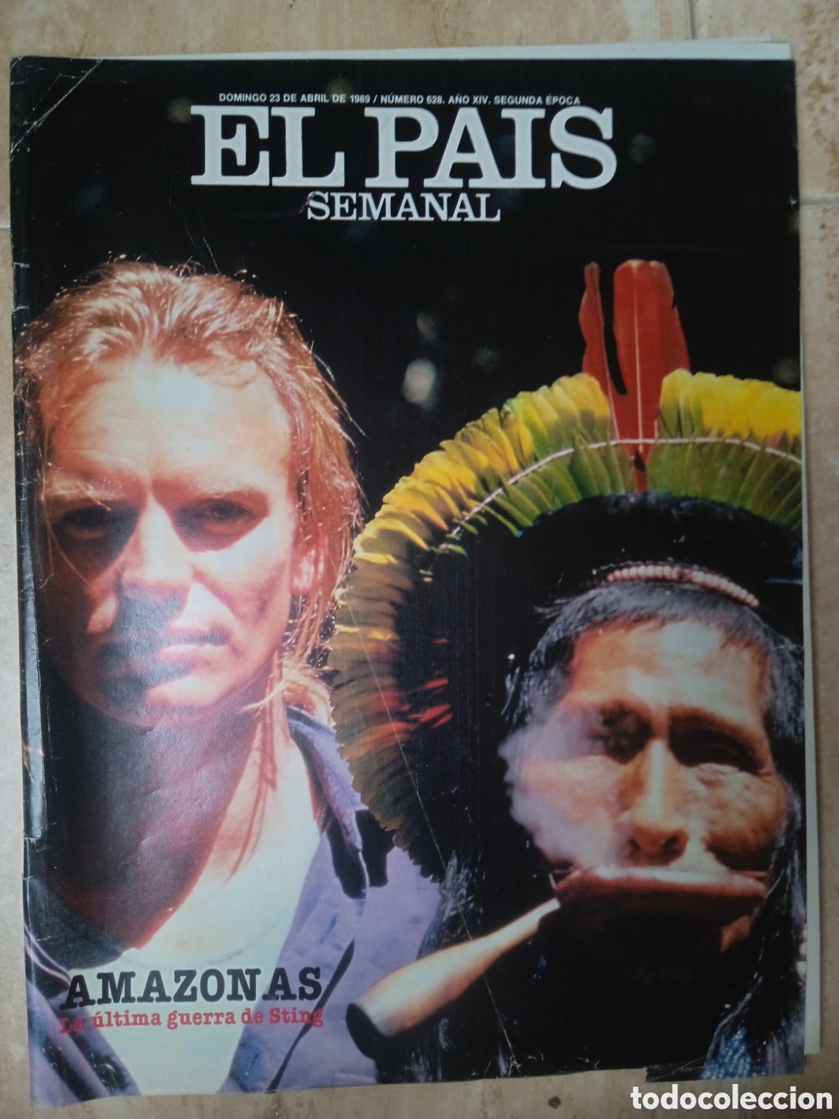 Colecionismo do Jornal El Pa&iacute;s: El Pais Semanal n&deg; 628 Sting Amazonas Sito Pons Saramago c&oacute;mic Tint&iacute;n