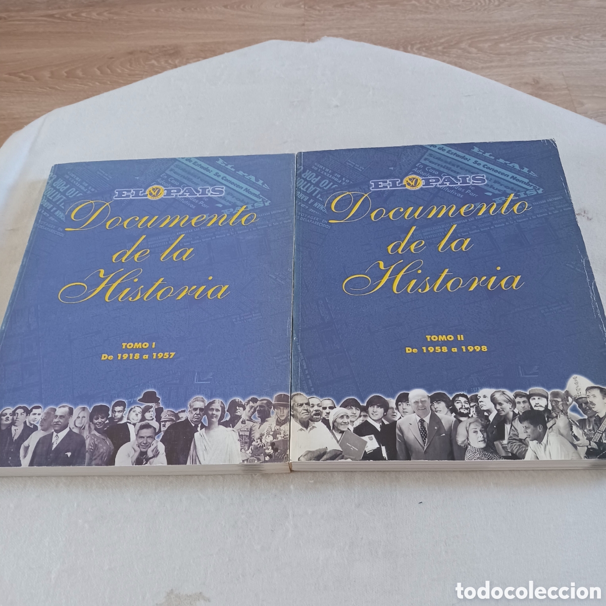 Coleccionismo de peri&oacute;dico El Pa&iacute;s: Documento de la Historia,tomo I (1918 a1957),tomo II(1958 a 1998)