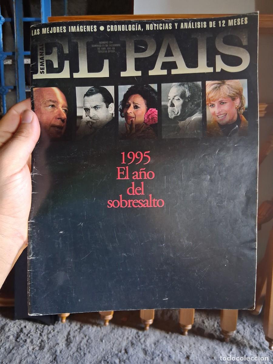 Coleccionismo de peri&oacute;dico El Pa&iacute;s: Revista El pais semanal 254 anuncio cerveza San Miguel Alex Criville Reloj Blumar