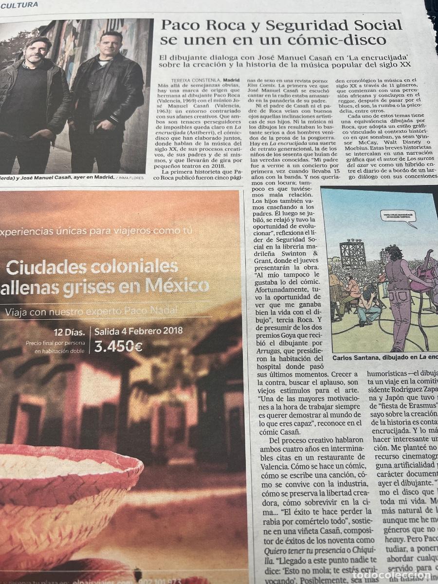Coleccionismo de peri&oacute;dico El Pa&iacute;s: PACO ROCA. SEGURIDAD SOCIAL. JOS&Eacute; MANUEL CASA&Ntilde;. LA ENCRUCIJADA.