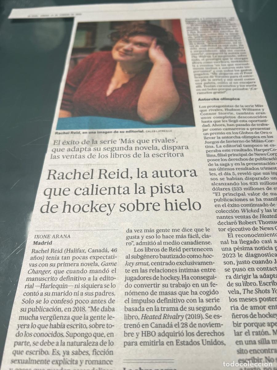Collezionismo di Peri&oacute;dico El Pa&iacute;s: Art&iacute;culos sobre RACHEL REID. M&Aacute;S QUE RIVALES.