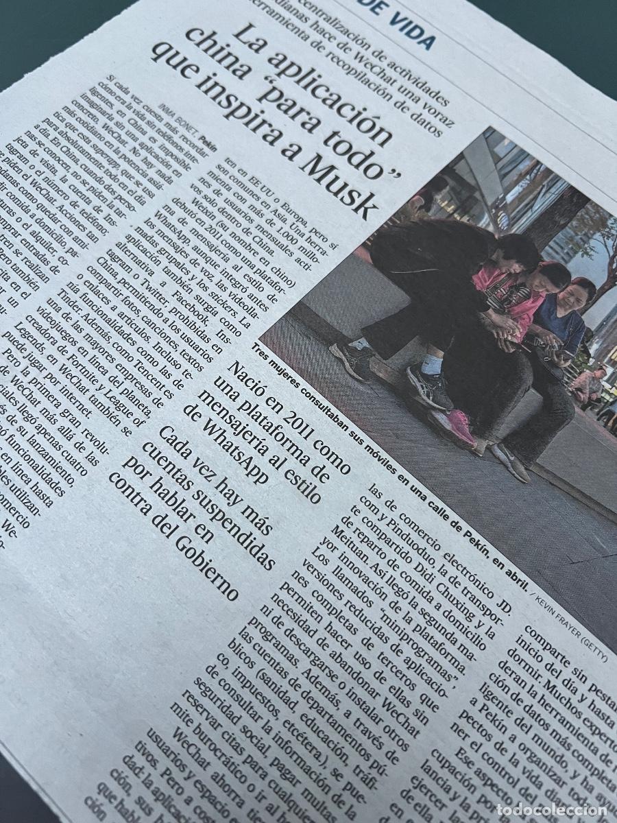 Collectionnisme de Journal El Pa&iacute;s: WECHAT. REDES SOCIALES. Prensa.