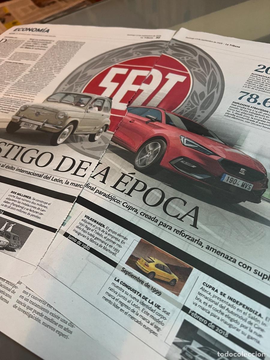 Coleccionismo de peri&oacute;dico El Pa&iacute;s: Dossier autom&oacute;viles SEAT. CUPRA. LEON. Historia fabricaci&oacute;n coches. Automoci&oacute;n. Utilitarios.