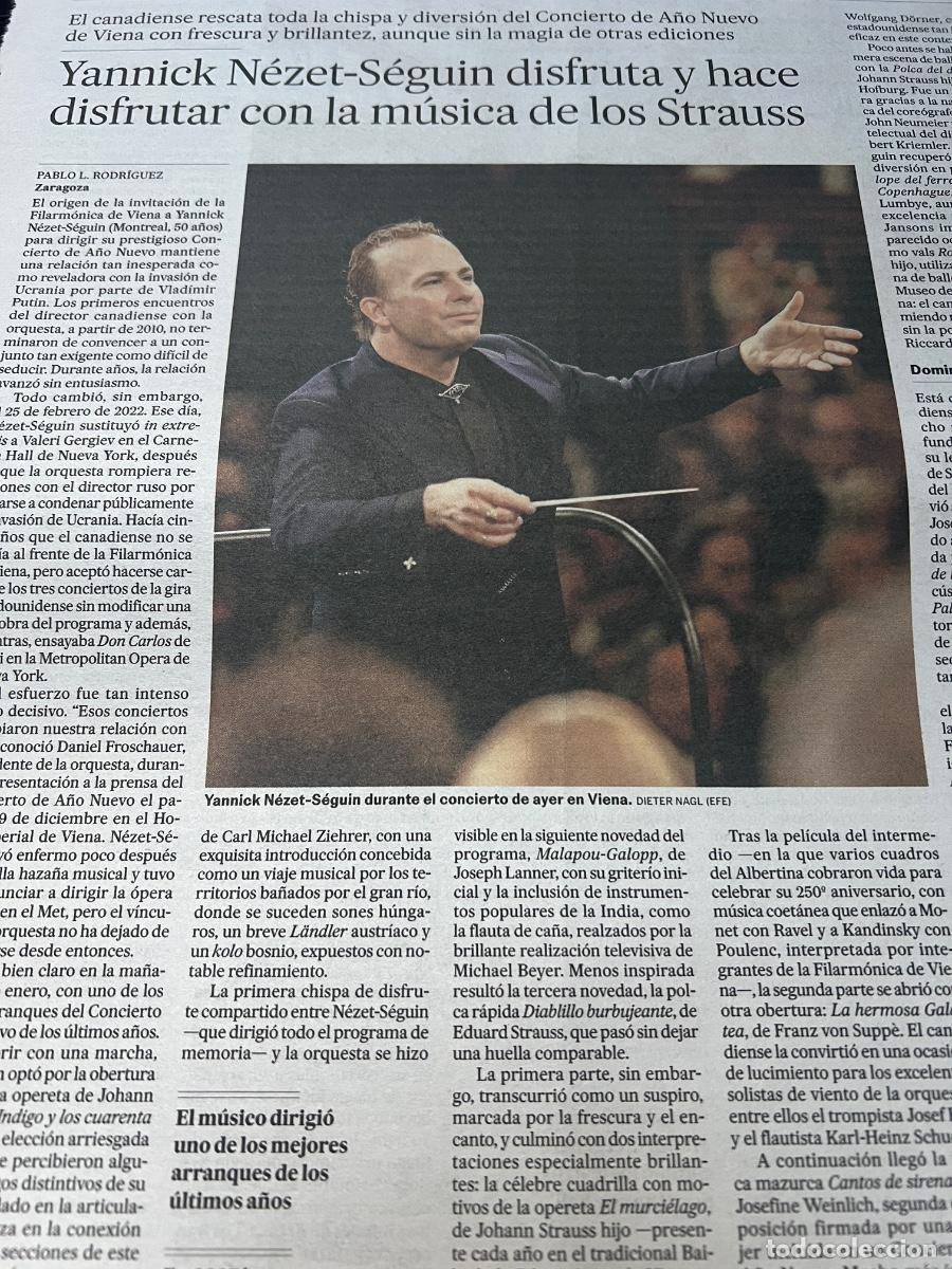 Collectionnisme de Journal El Pa&iacute;s: YANNICK N&Eacute;ZET-S&Eacute;GUIN STRAUSS DIRECTOR DE ORQUESTA CONCIERTO DE A&Ntilde;O NUEVO