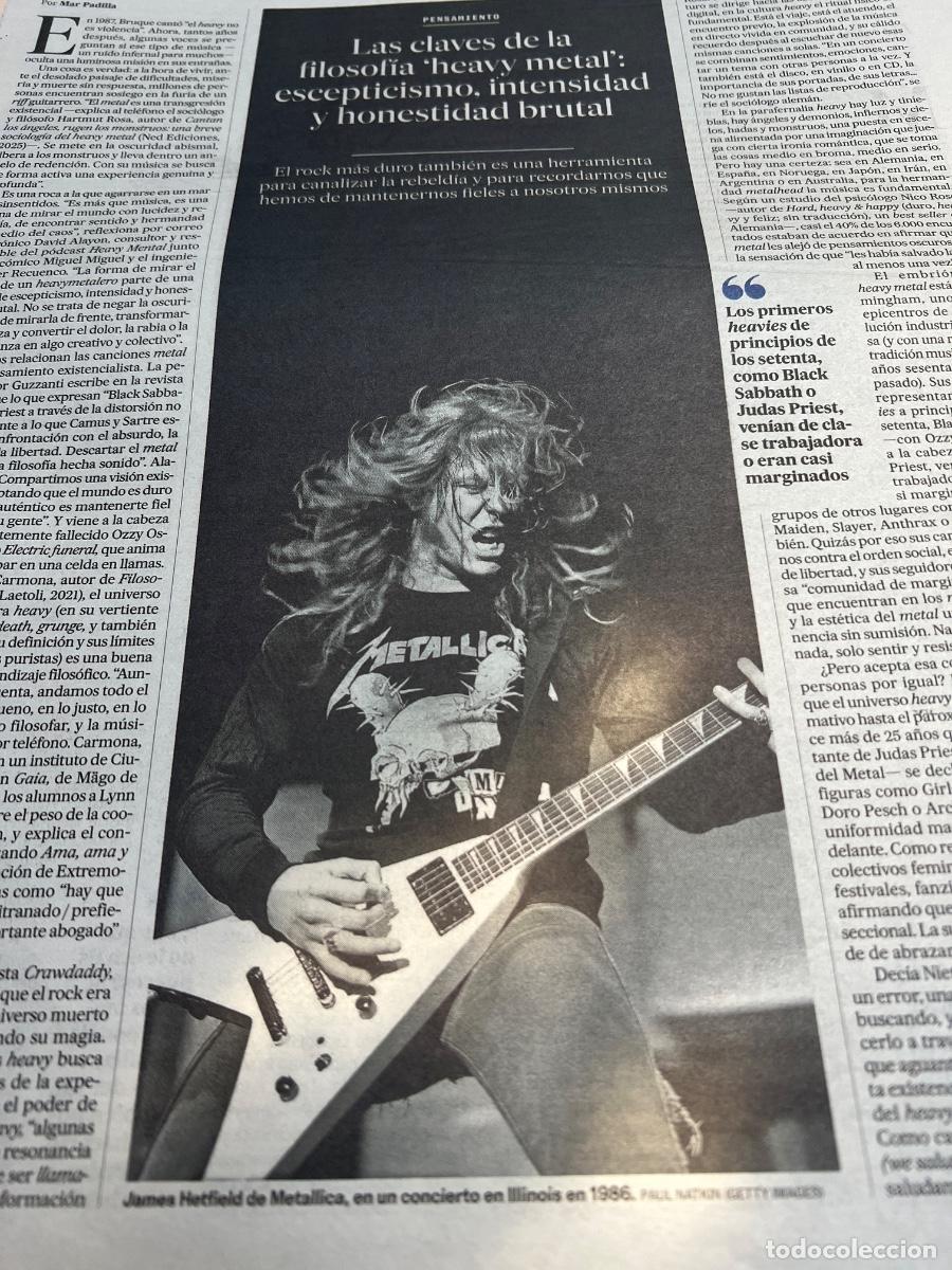 Coleccionismo de peri&oacute;dico El Pa&iacute;s: FILOSOF&Iacute;A HEAVY METAL. BLACK SABBATH JUDAS PRIEST METALLICA....