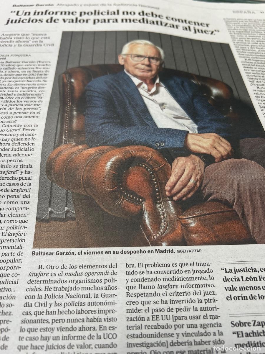 Coleccionismo de peri&oacute;dico El Pa&iacute;s: Entrevista a BALTASAR GARZ&Oacute;N. JUEZ AUDIENCIA NACIONAL.