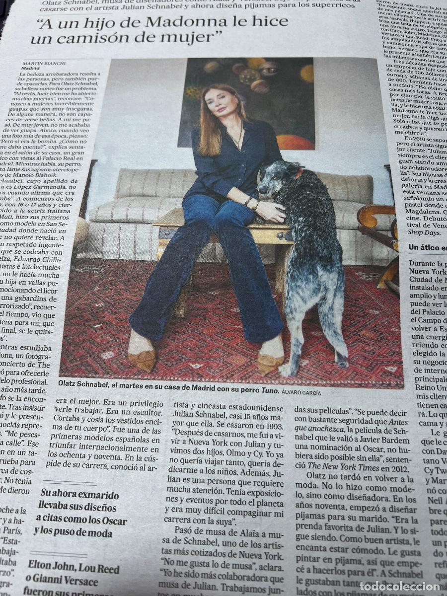 Coleccionismo de peri&oacute;dico El Pa&iacute;s: OLATZ SCHNABEL. ALA&Iuml;A VERSACE