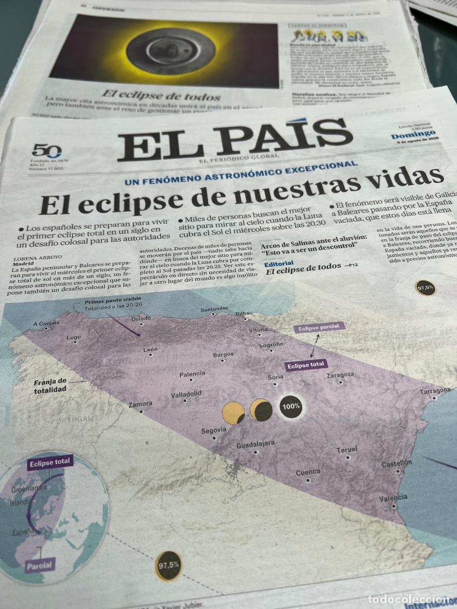 Collectionnisme de Journal El Pa&iacute;s: ECLIPSES 2025. ASTRONOM&Iacute;A. CIENCIA. CORONA SOLAR. FEN&Oacute;MENOS ASTRON&Oacute;MICOS.