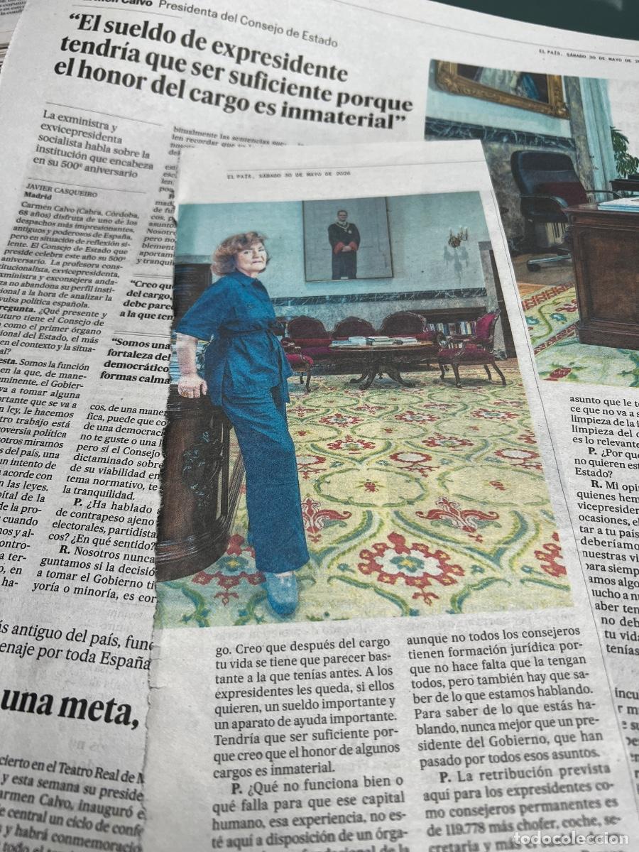 Collectionnisme de Journal El Pa&iacute;s: CARMEN CALVO. PRESIDENTA DEL CONSEJO DE ESTADO. PARTIDO SOCIALISTA ESPA&Ntilde;OL. PSOE