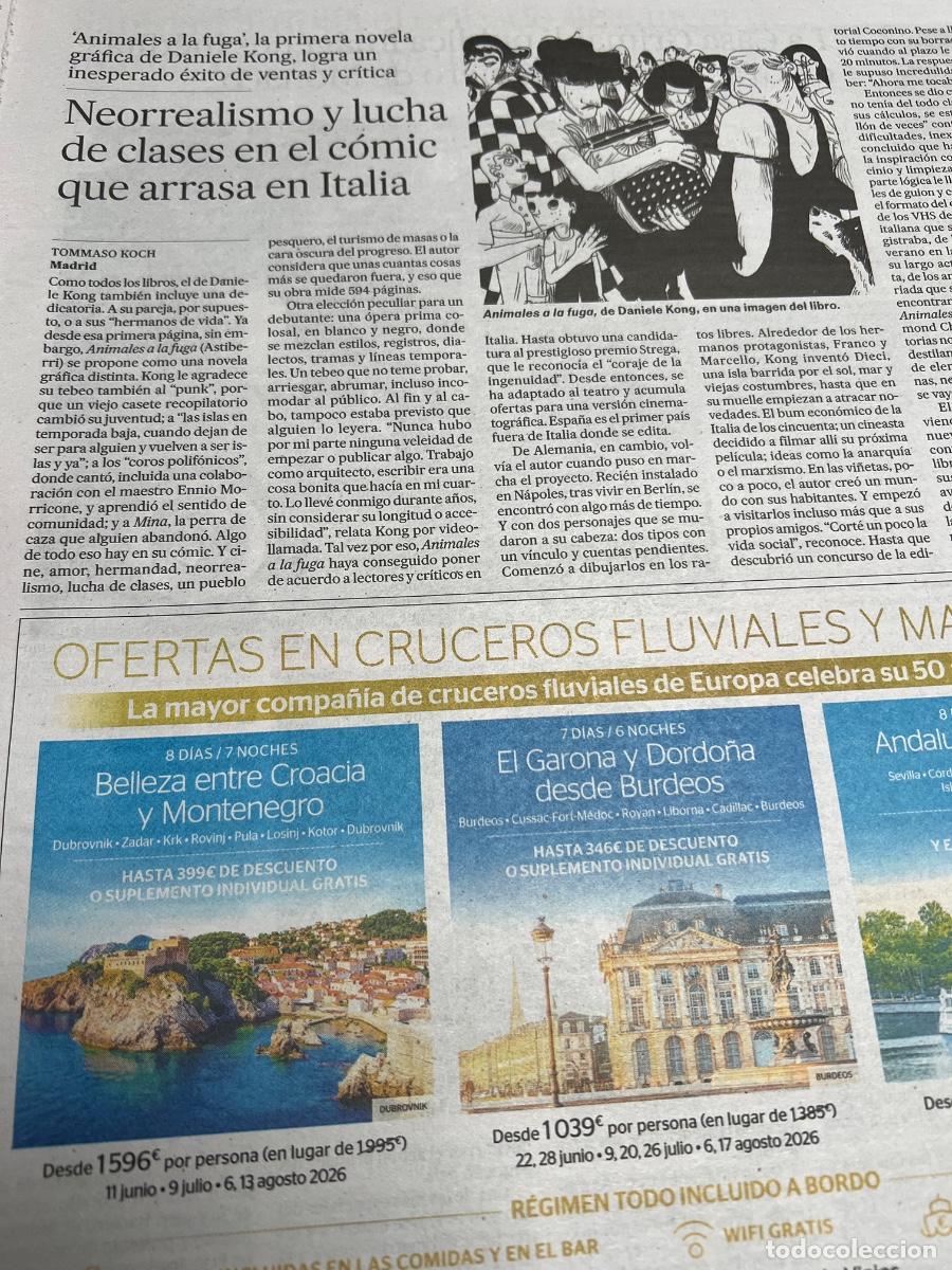 Collectionnisme de Journal El Pa&iacute;s: DANIELE KONG ANIMALES A LA FUGA NEORREALISMO COMIC