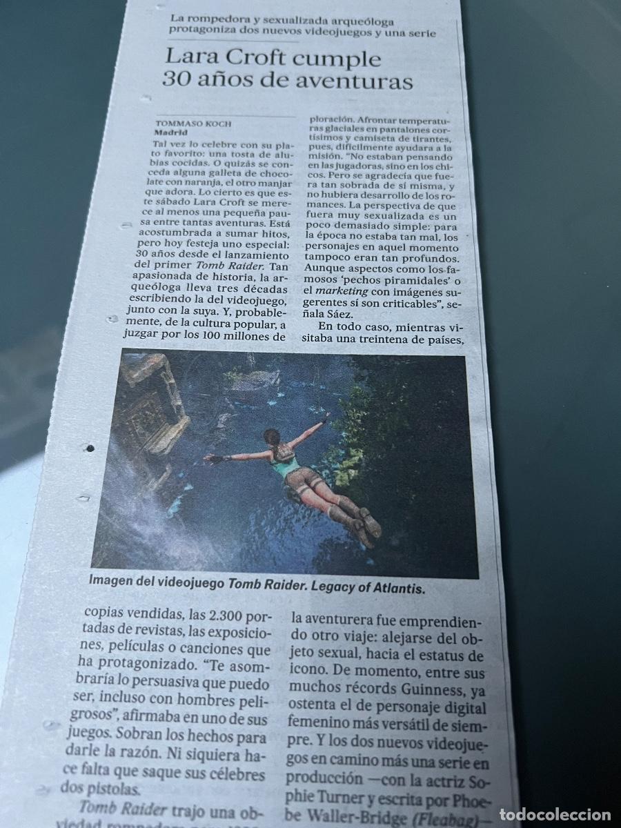 Coleccionismo de peri&oacute;dico El Pa&iacute;s: Art&iacute;culo sobre LARA CROFT TOMB RAIDER. LEGACY OF ATLANTIS