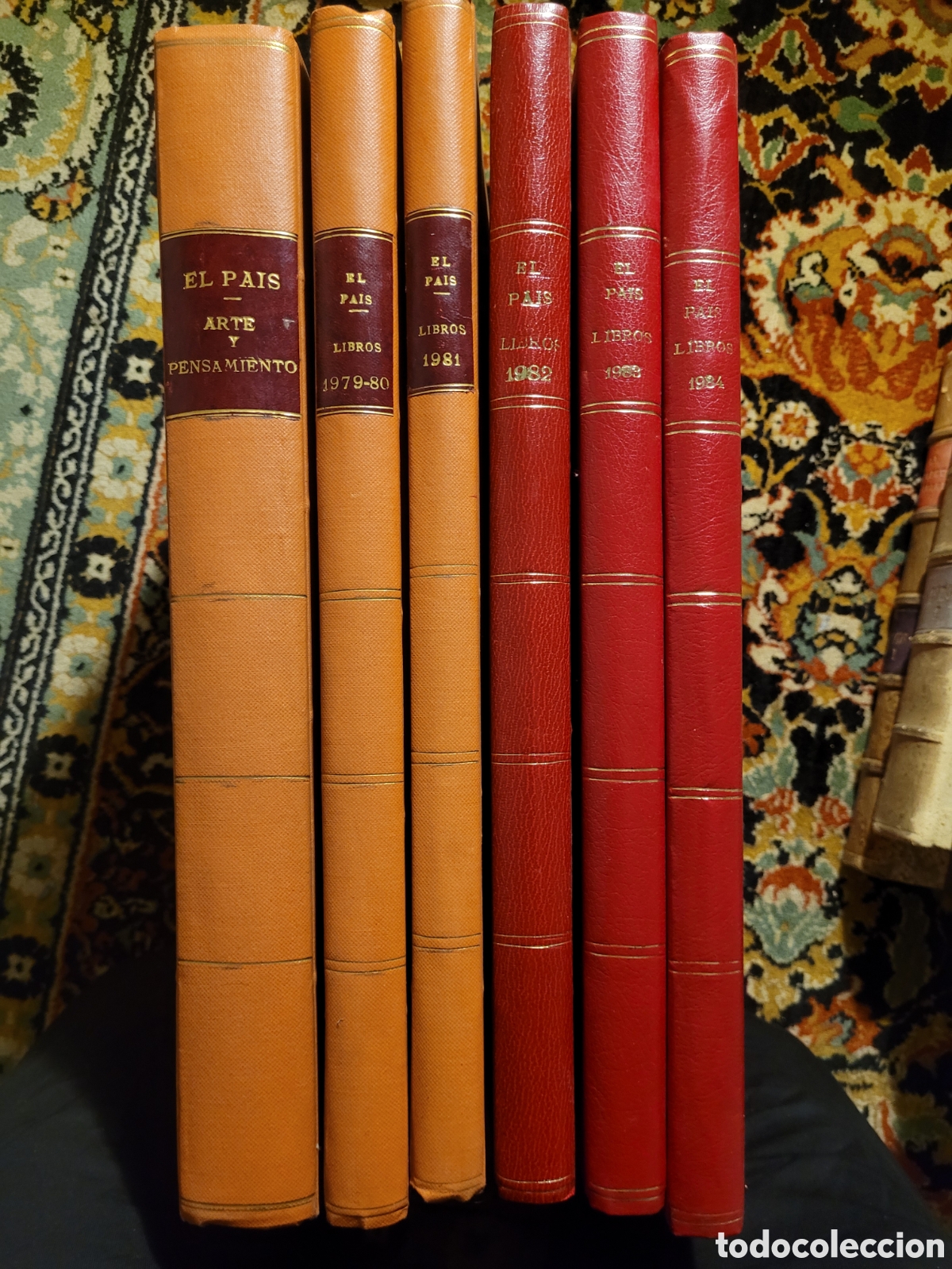 Coleccionismo de peri&oacute;dico El Pa&iacute;s: EL PA&Iacute;S &ndash; ARTE Y PENSAMIENTO / LIBROS. COLECCI&Oacute;N ENCUADERNADA 1977-1984. 6 TOMOS. ANTECEDENTE DE BAB