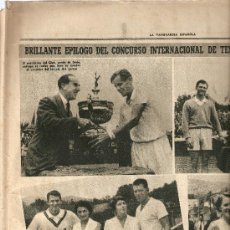 Coleccionismo Periódico La Vanguardia: AÑO 1955 MONUMENTO MADRID CORTES CRUZ ROJA MANLLEU REBASSADA TENIS GODO PUBLICIDAD RELOJ LONGINES