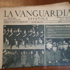 Coleccionismo Periódico La Vanguardia: LOTE DE 19 PORTADAS DE LA VANGUARDIA, DE NOVIEMBRE DE 1942.