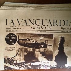 Coleccionismo Periódico La Vanguardia: LOTE DE 24 PORTADAS DE LA VANGUARDIA, DE AGOSTO DE 1945.