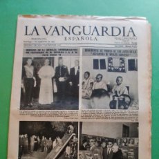 Coleccionismo Periódico La Vanguardia: LA VANGUARDIA ESPAÑOLA 1 SEPTIEMBRE 1963 Nº 30.245 - FIESTA MAYOR DE MANRESA - PUEBLO ESPAÑOL. Lote 30566210