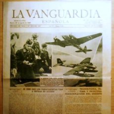 Coleccionismo Periódico La Vanguardia: LA VANGUARDIA. SUPLEMENTO GRÁFICO. BARCELONA. 20 DE AGOSTO DE 1940. Lote 35557337