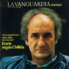 Colecionismo Jornal La Vanguardia: SUPLEMENTO LA VANGUARDIA - MARZO 1983 - EL ARTE SEGÚN CHILLIDA. Lote 37293692