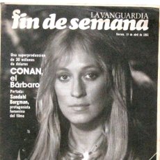 Collectionnisme Journal La Vanguardia: FIN DE SEMANA - 10 ABRIL 1981 - LA VANGUARDIA - REVISTA. Lote 217211653