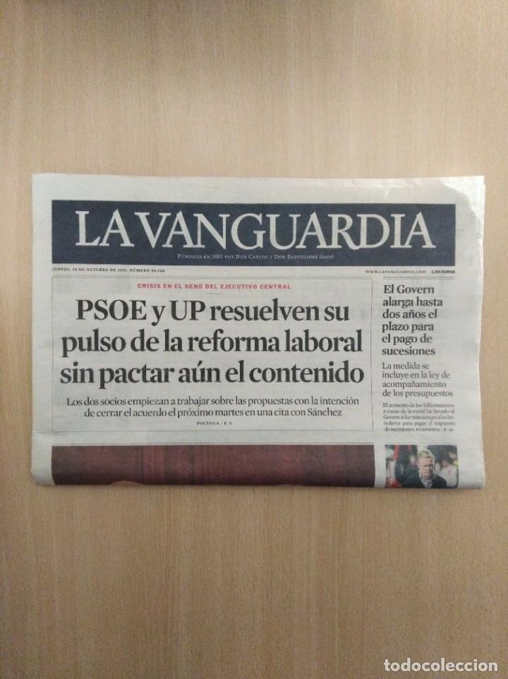 Collectionnisme Journal La Vanguardia: LA VANGUARDIA N&ordm; 50.340 - 28/10/2021